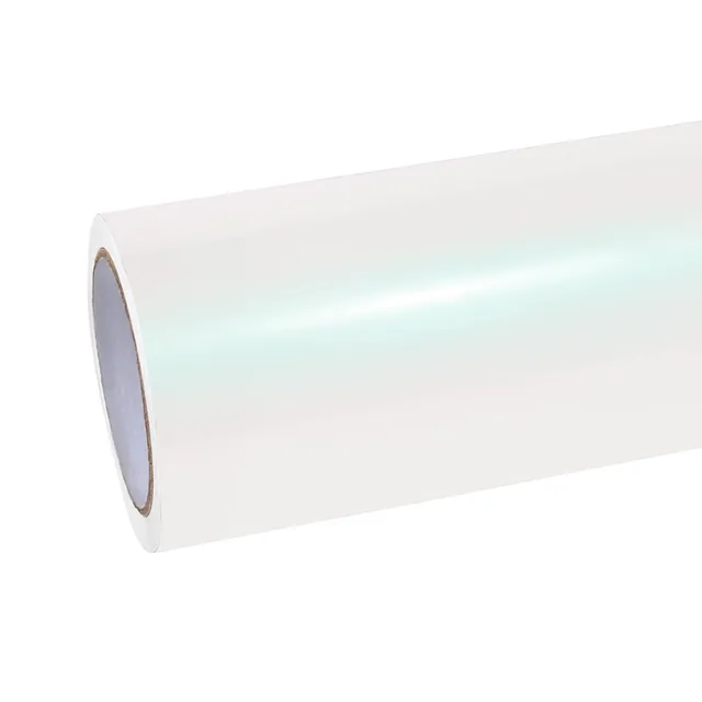Ravoony Gloss Aurora White vinyl wrap film texture · Specced