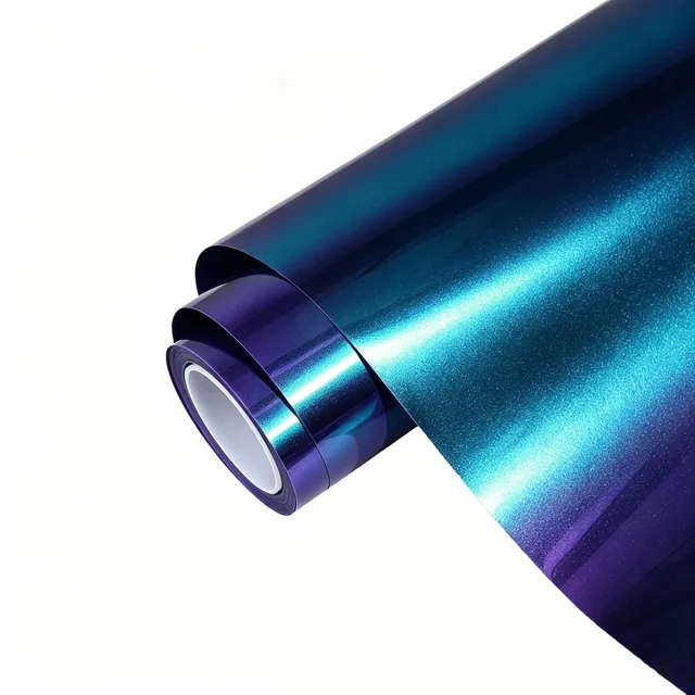 Ravoony Gloss Diamond Blue Purple vinyl wrap film texture · Specced