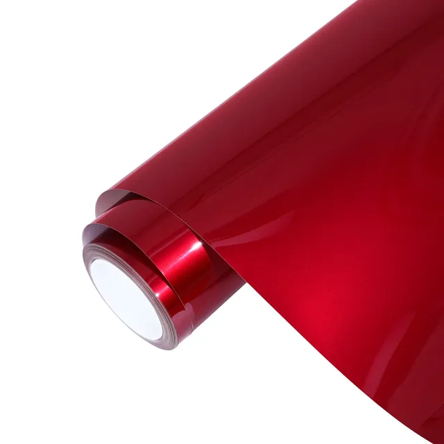 Ravoony Gloss Liquid Ruby Red vinyl wrap film texture · Specced