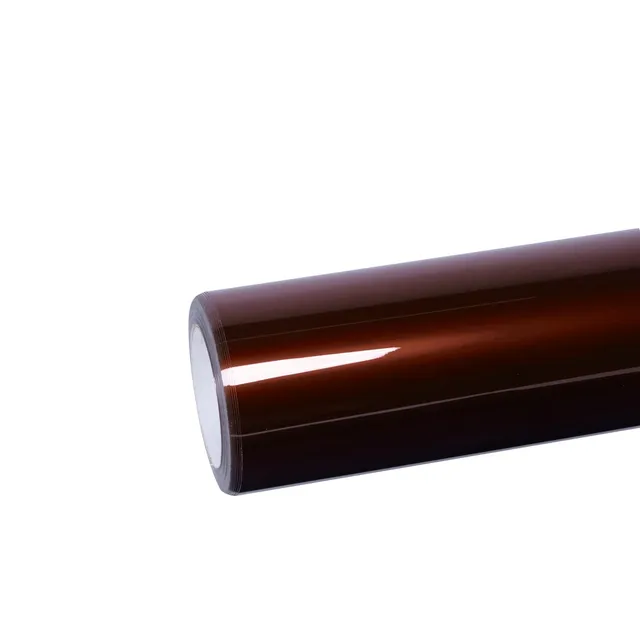 Ravoony Gloss Metallic Mahogany Red vinyl wrap film texture · Specced