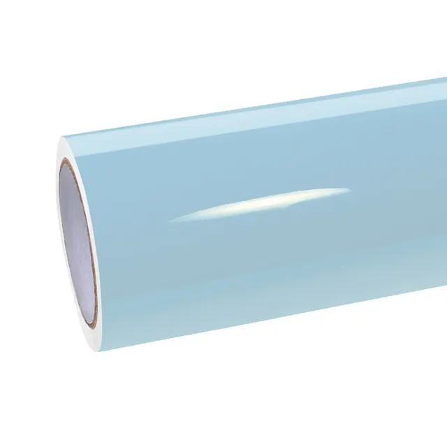 Ravoony Glossy Crystal Glacier Blue vinyl wrap film texture · Specced