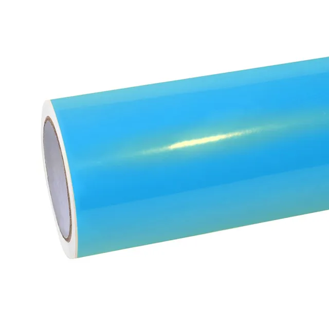 Ravoony Glossy Gold Sky Blue vinyl wrap film texture · Specced