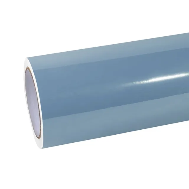 Ravoony Glossy Meisen Blue vinyl wrap film texture · Specced