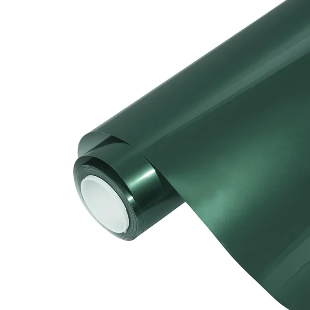 Ravoony Glossy Metallic Emerald Green vinyl wrap film texture · Specced