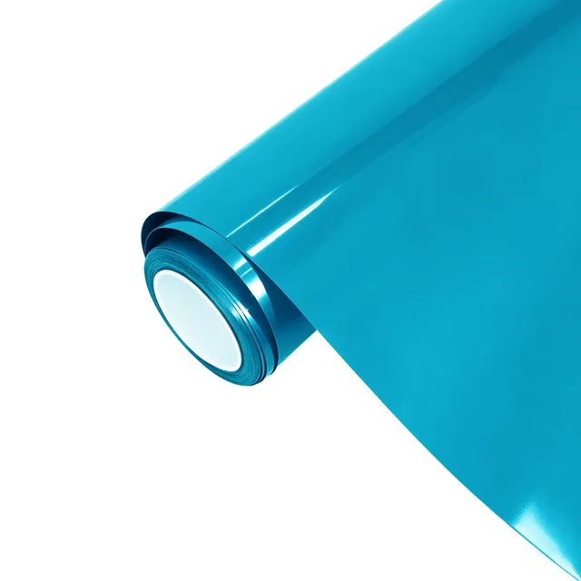 Ravoony Glossy Miami Blue vinyl wrap film texture · Specced