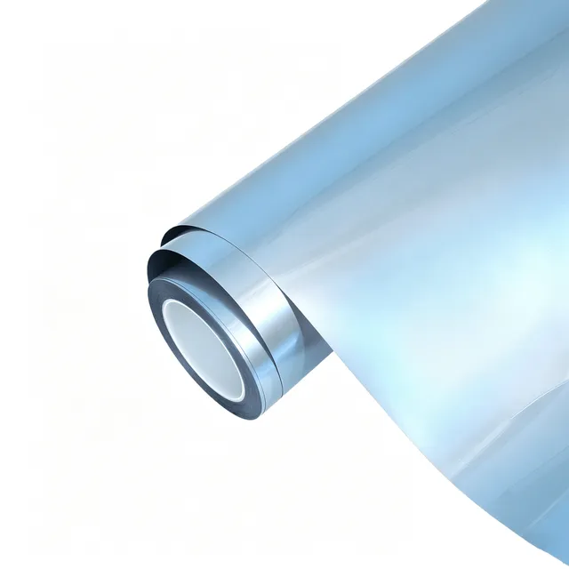 Ravoony Glossy Technological Grey To Blue vinyl wrap film texture · Specced
