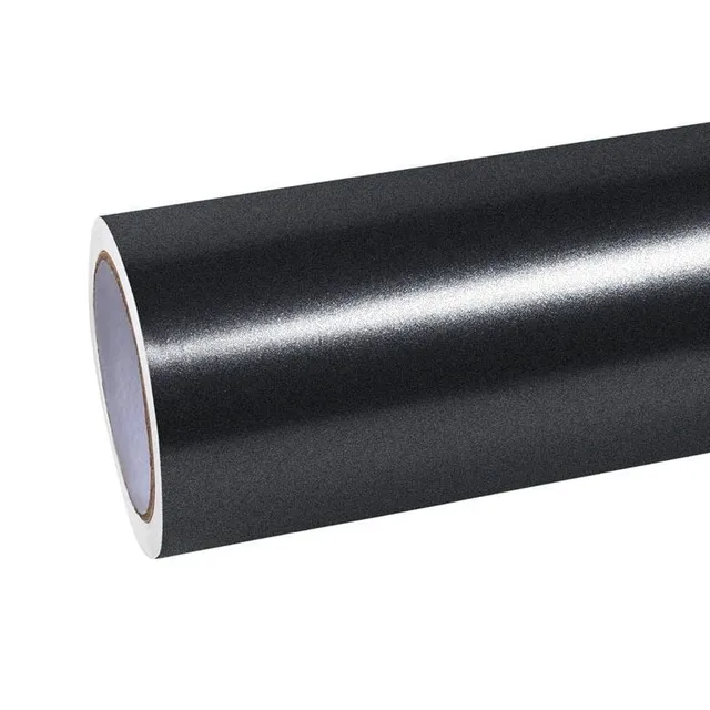 Ravoony Heavy Metallic Rainbow Black vinyl wrap film texture · Specced