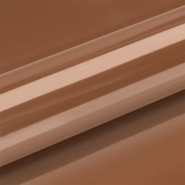 HEXIS Gloss Canyon Copper Metallic vinyl wrap film texture · Specced