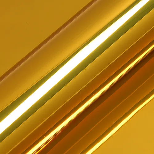 HEXIS Gloss Chrome Gold vinyl wrap film texture · Specced