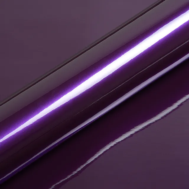 HEXIS Gloss Elderberry Purple vinyl wrap film texture · Specced