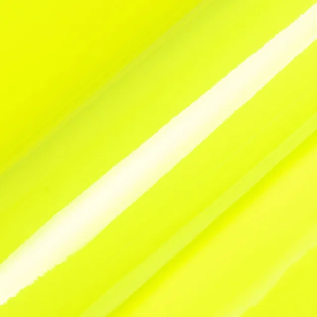 HEXIS Gloss Fluorescent Yellow vinyl wrap film texture · Specced