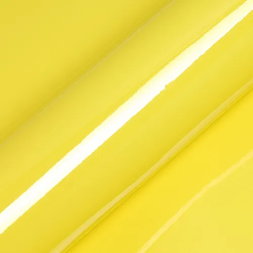HEXIS Gloss Lemon Yellow vinyl wrap film texture · Specced
