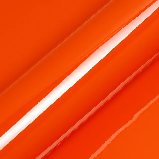 HEXIS Gloss Mandarin Red vinyl wrap film texture · Specced