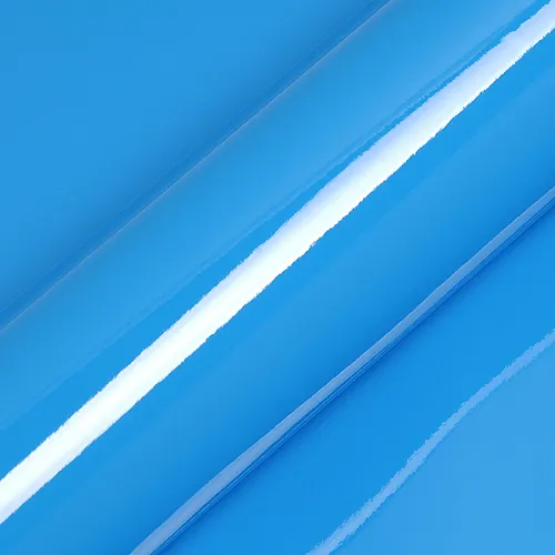 HEXIS Gloss Montpellier Blue vinyl wrap film texture · Specced