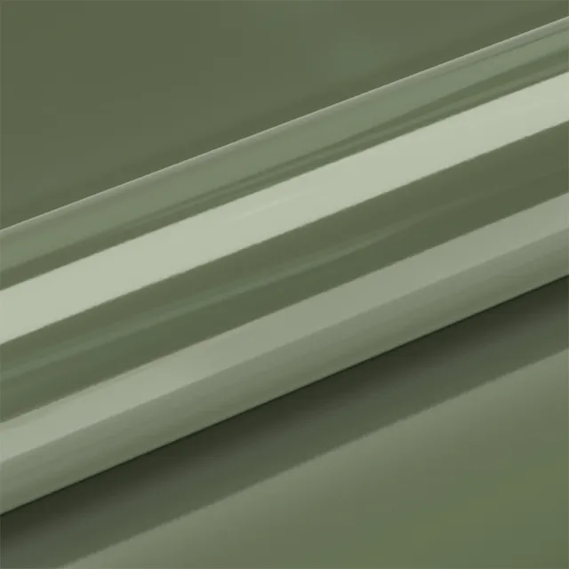 HEXIS Gloss Olive Green vinyl wrap film texture · Specced