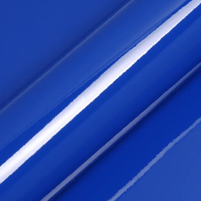 HEXIS Gloss Sapphire Blue vinyl wrap film texture · Specced