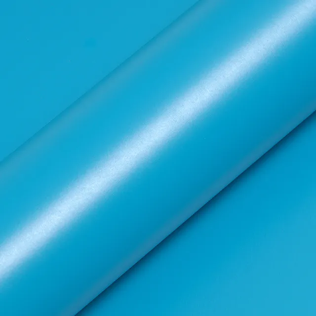 HEXIS Matte Turquoise Blue vinyl wrap film texture · Specced