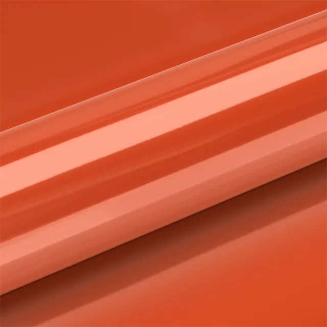HEXIS Super Gloss Sunrise Orange vinyl wrap film texture · Specced