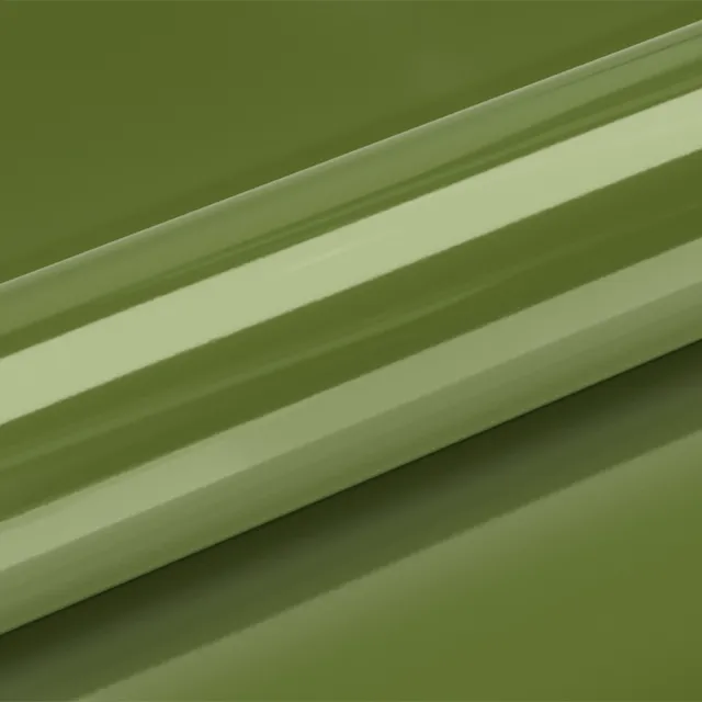 HEXIS Super Gloss Vintage Green vinyl wrap film texture · Specced