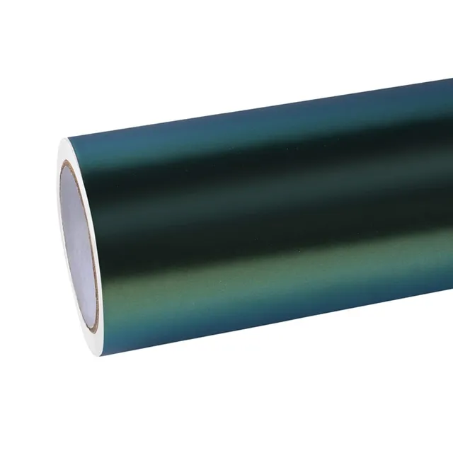 Ravoony Matte Chameleon Spring Green vinyl wrap film texture · Specced