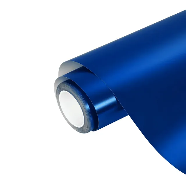 Ravoony Matte Chrome Blue vinyl wrap film texture · Specced