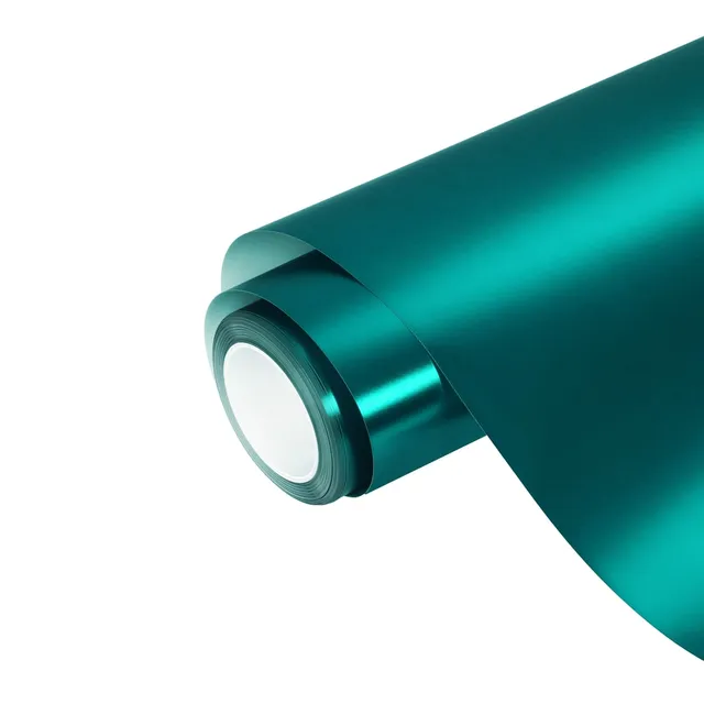 Ravoony Matte Chrome Emerald Green vinyl wrap film texture · Specced