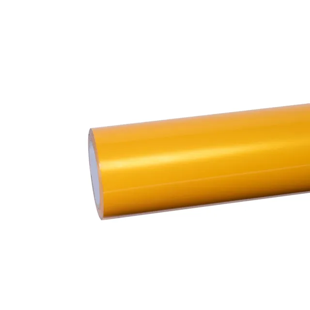 Ravoony Matte Metallic Yellow vinyl wrap film texture · Specced