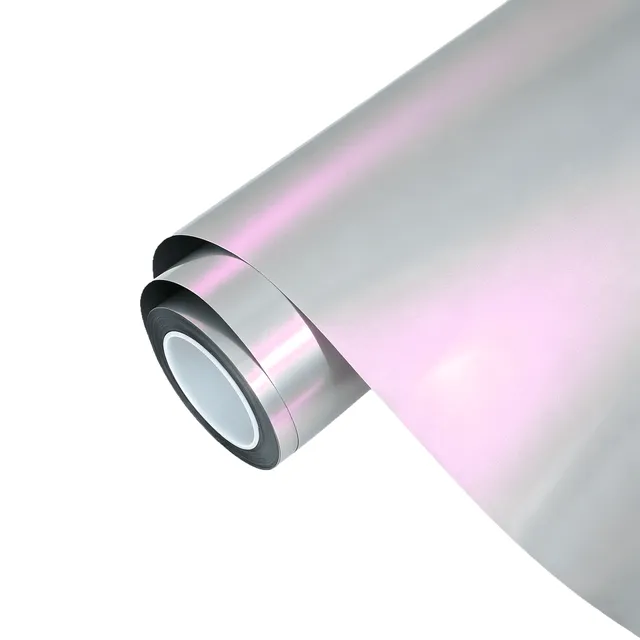 Ravoony Matte Technological Grey To Pink vinyl wrap film texture · Specced