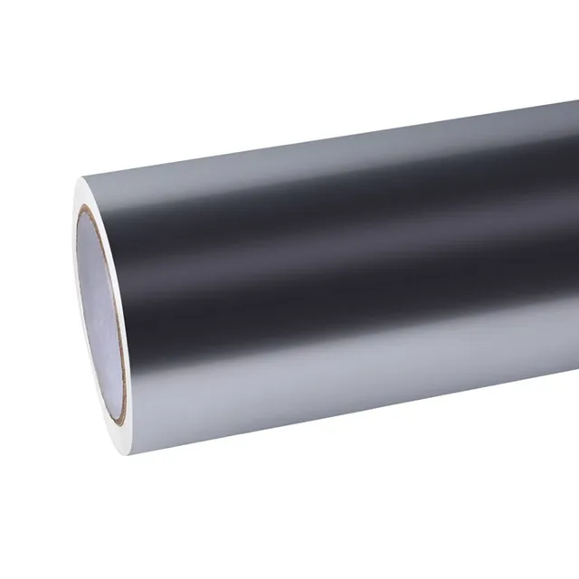 Ravoony Porsche Gloss Liquid Metal Silver vinyl wrap film texture · Specced
