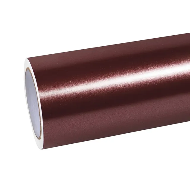 Ravoony Pure Metallic Burgundy vinyl wrap film texture · Specced