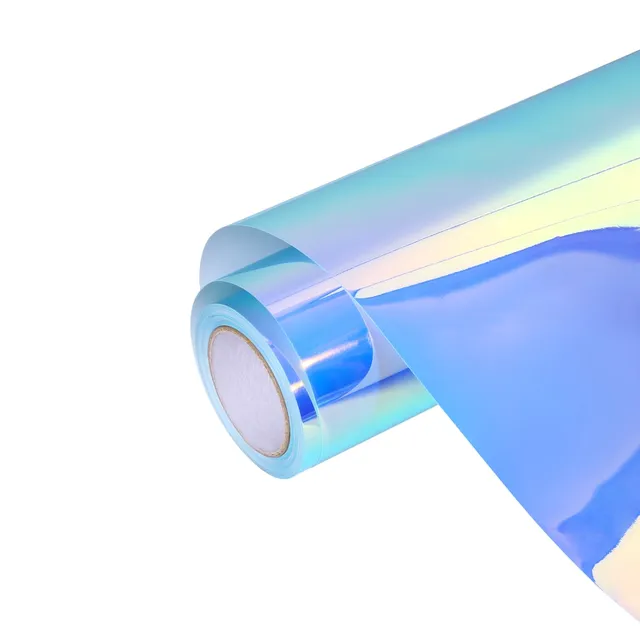 Ravoony Super Gloss Holographic Rainbow Neo Chrome vinyl wrap film texture · Specced