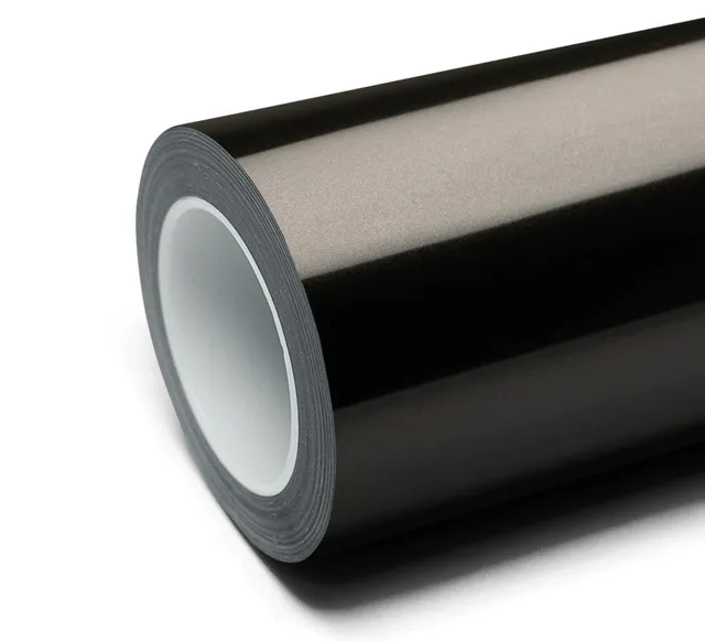 Inozetek Super Gloss Metallic Black vinyl wrap film texture · Specced