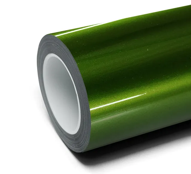 Inozetek Super Gloss Metallic Mamba Green vinyl wrap film texture · Specced