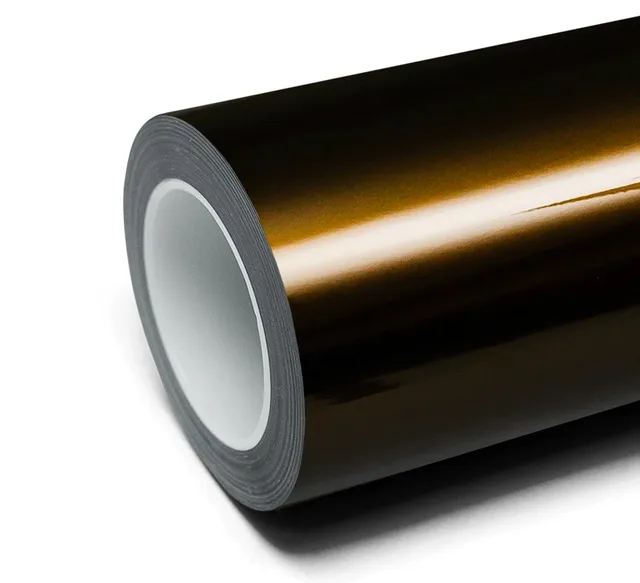 Inozetek Super Gloss Metallic Midnight Gold vinyl wrap film texture · Specced