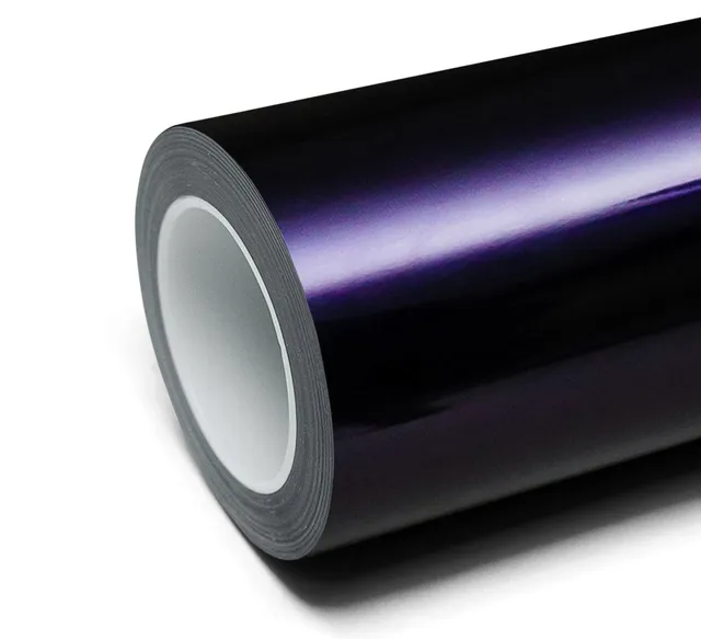 Inozetek Super Gloss Metallic Midnight Purple vinyl wrap film texture · Specced