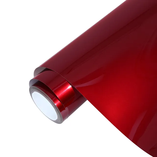 Ravoony Tesla Gloss Midnight Cherry Red vinyl wrap film texture · Specced